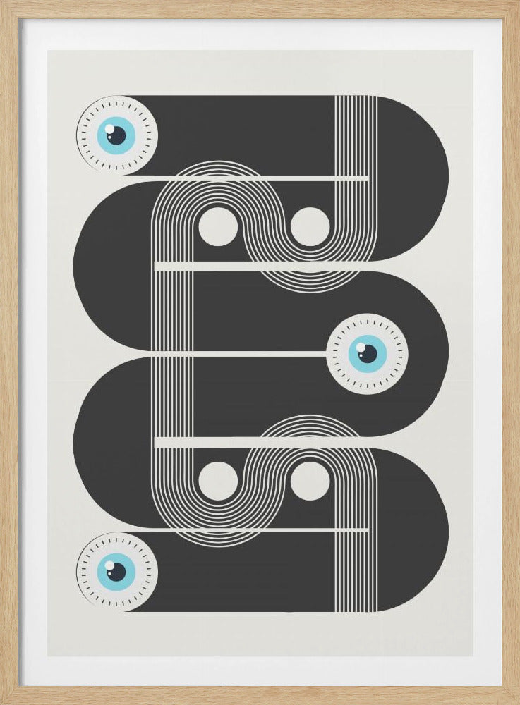 Geometrische böse Augen | Poster