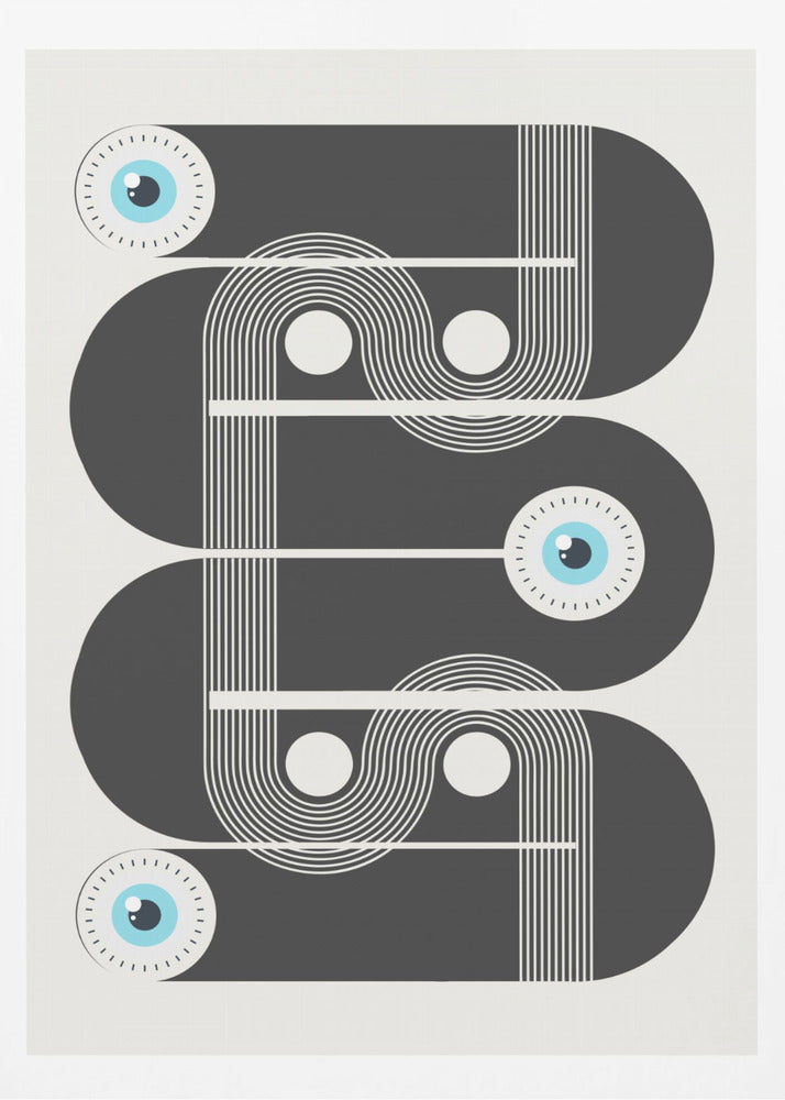 Geometrische böse Augen | Poster