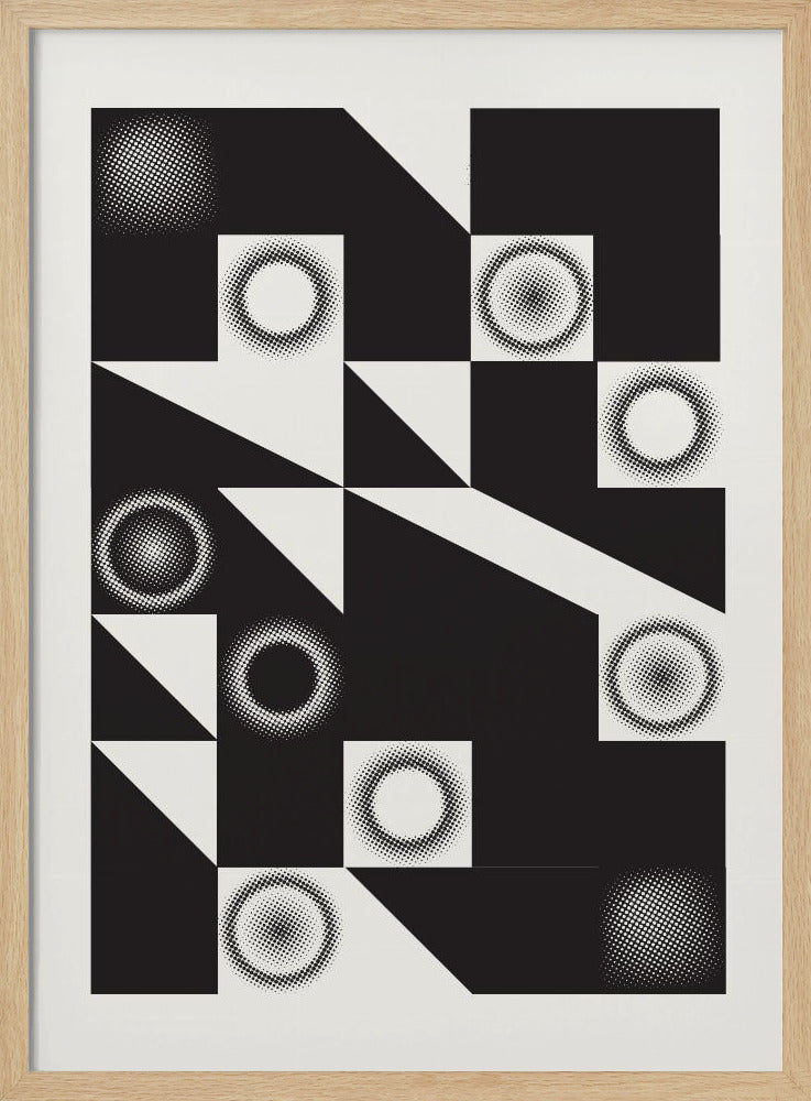 Quadrate und Dreiecke in Schwarz | Poster