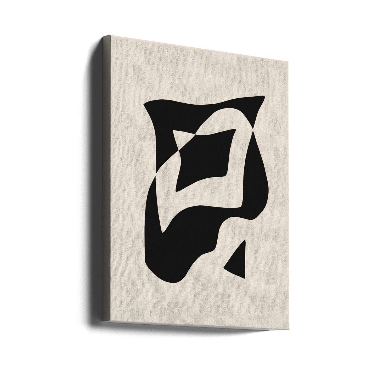 Djärv svartvit geometrisk komposition | Canvas