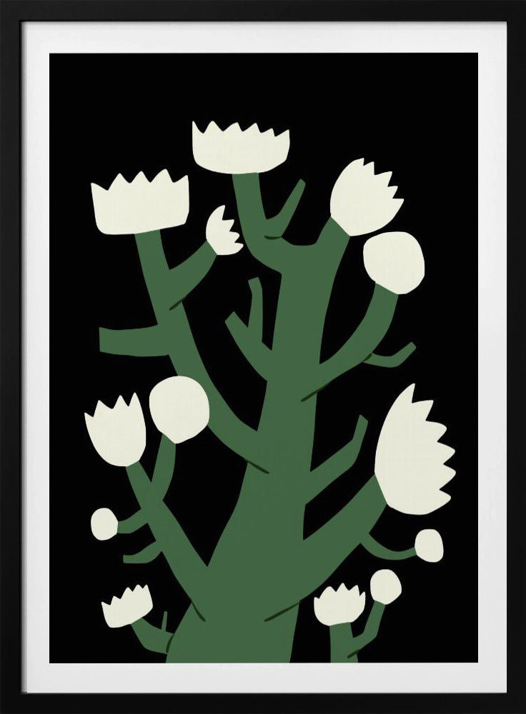 Nächtliche weiße Blüte | Poster