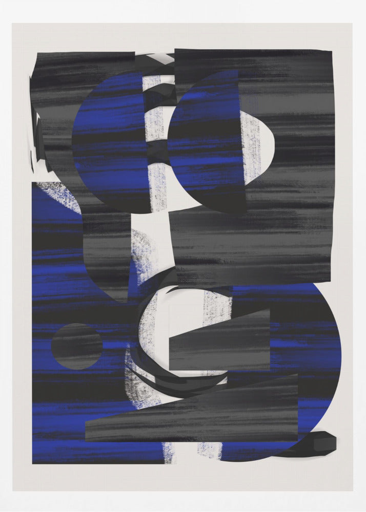 Abstrakte Streifen-Minimalcollage 28 | Poster