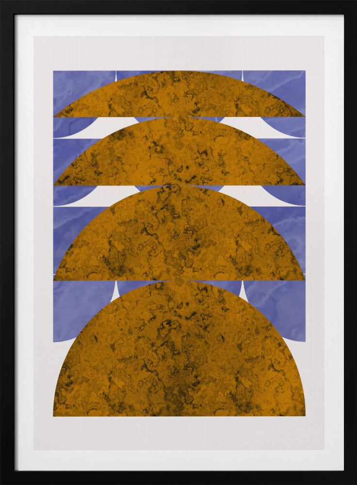 Design med gyllene marmorkulor | Poster