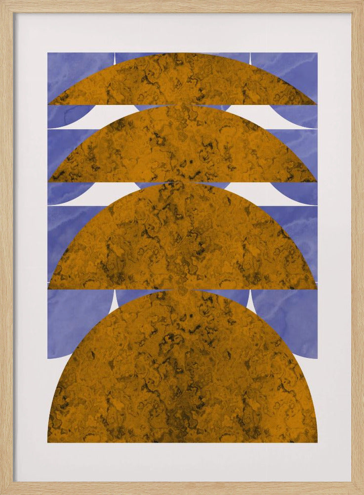 Design med gyllene marmorkulor | Poster