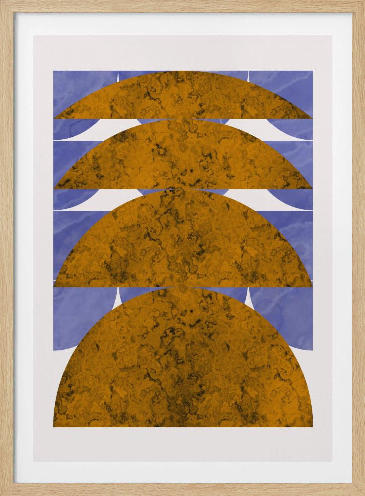 Design med gyllene marmorkulor | Poster