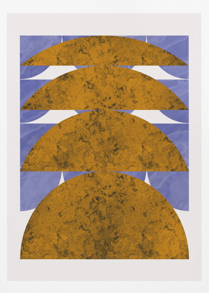 Design med gyllene marmorkulor | Poster