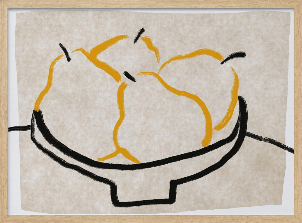 Strichzeichnung Birne | Poster - Kunstdruck