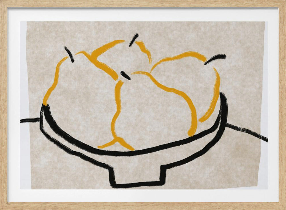 Strichzeichnung Birne | Poster - Kunstdruck