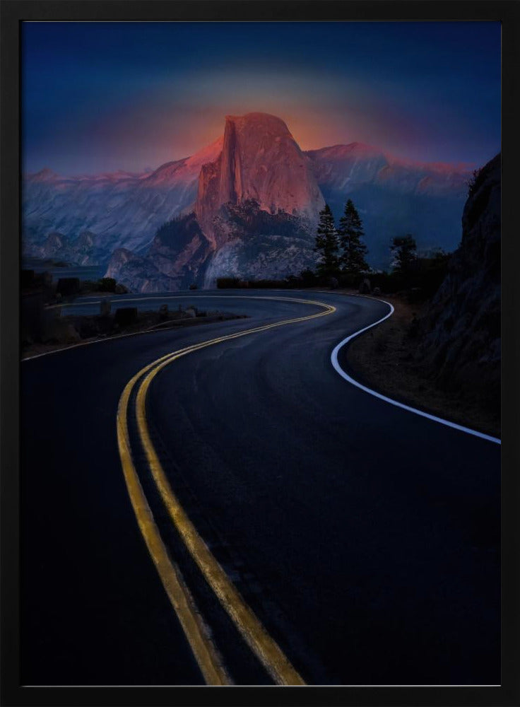 Sunset Half Dome Yosemite | Poster
