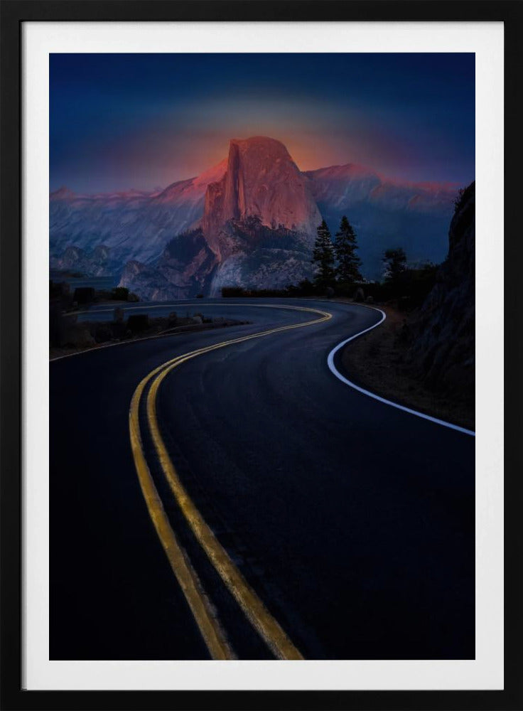 Sunset Half Dome Yosemite | Poster