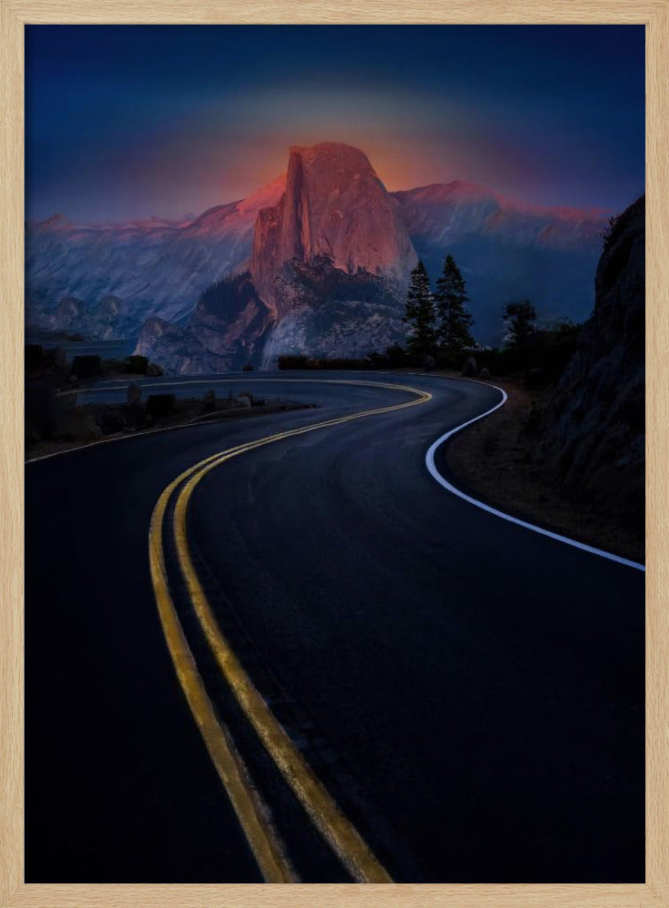 Sunset Half Dome Yosemite | Poster
