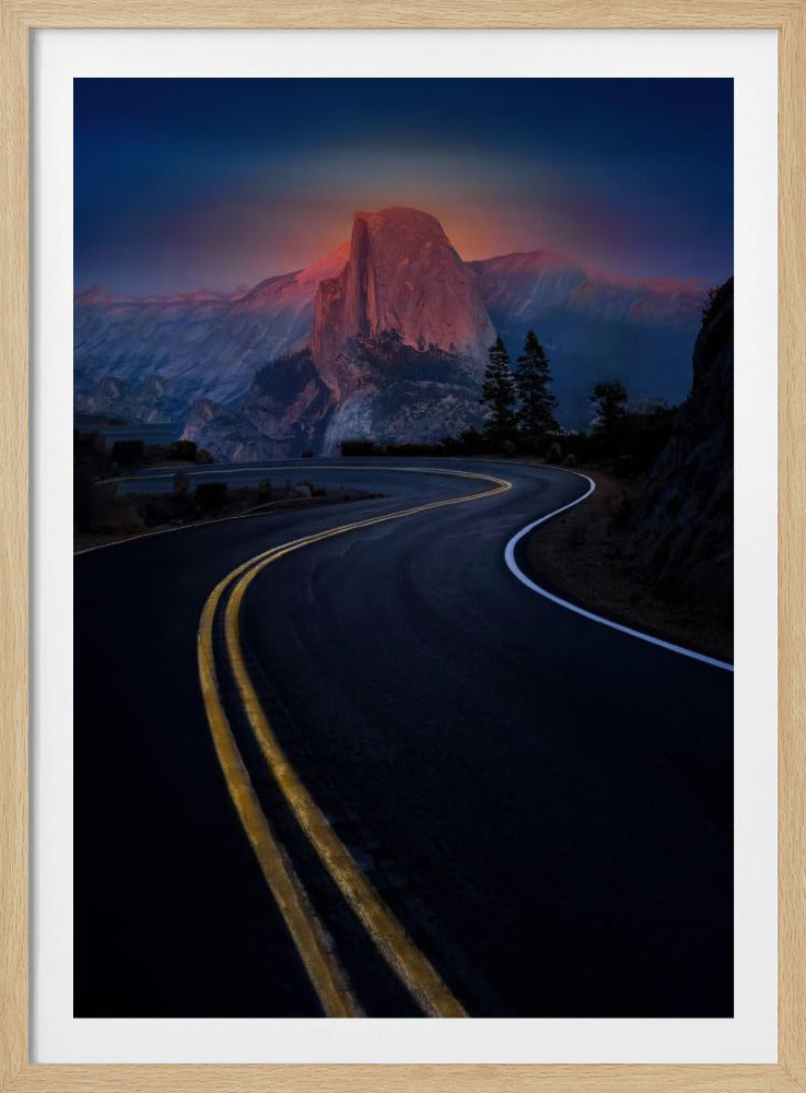 Sunset Half Dome Yosemite | Poster