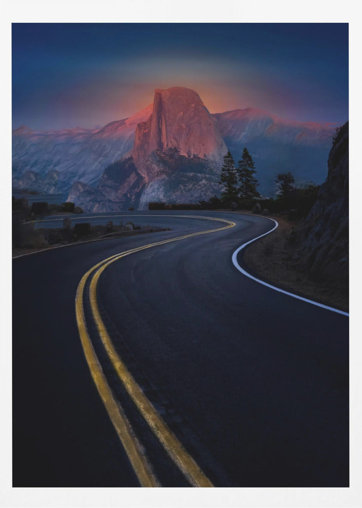 Sunset Half Dome Yosemite | Poster