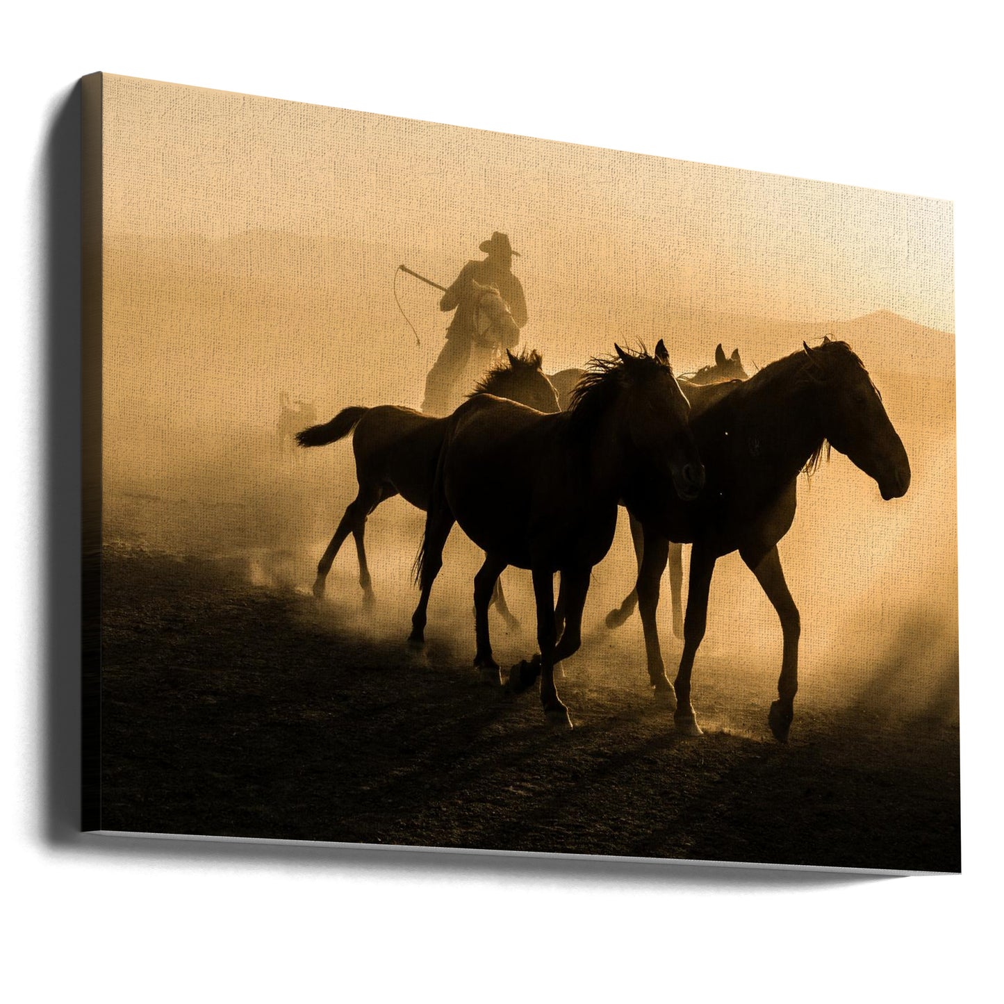 Run between horses | Canvas