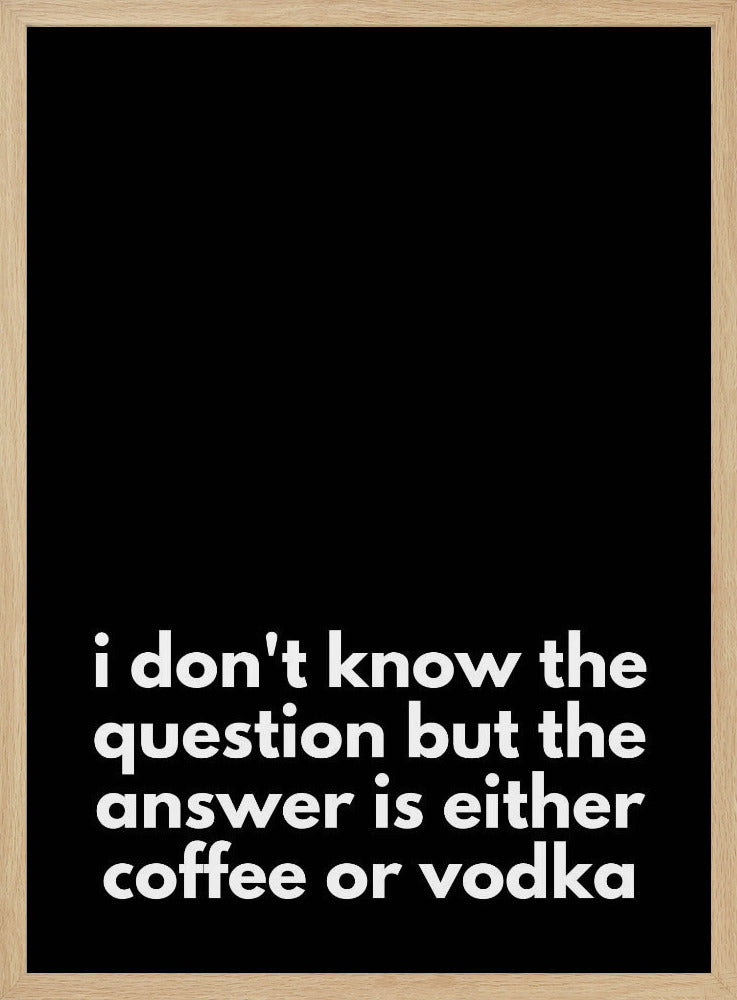 Kaffee- oder Wodka-Dilemma | Poster
