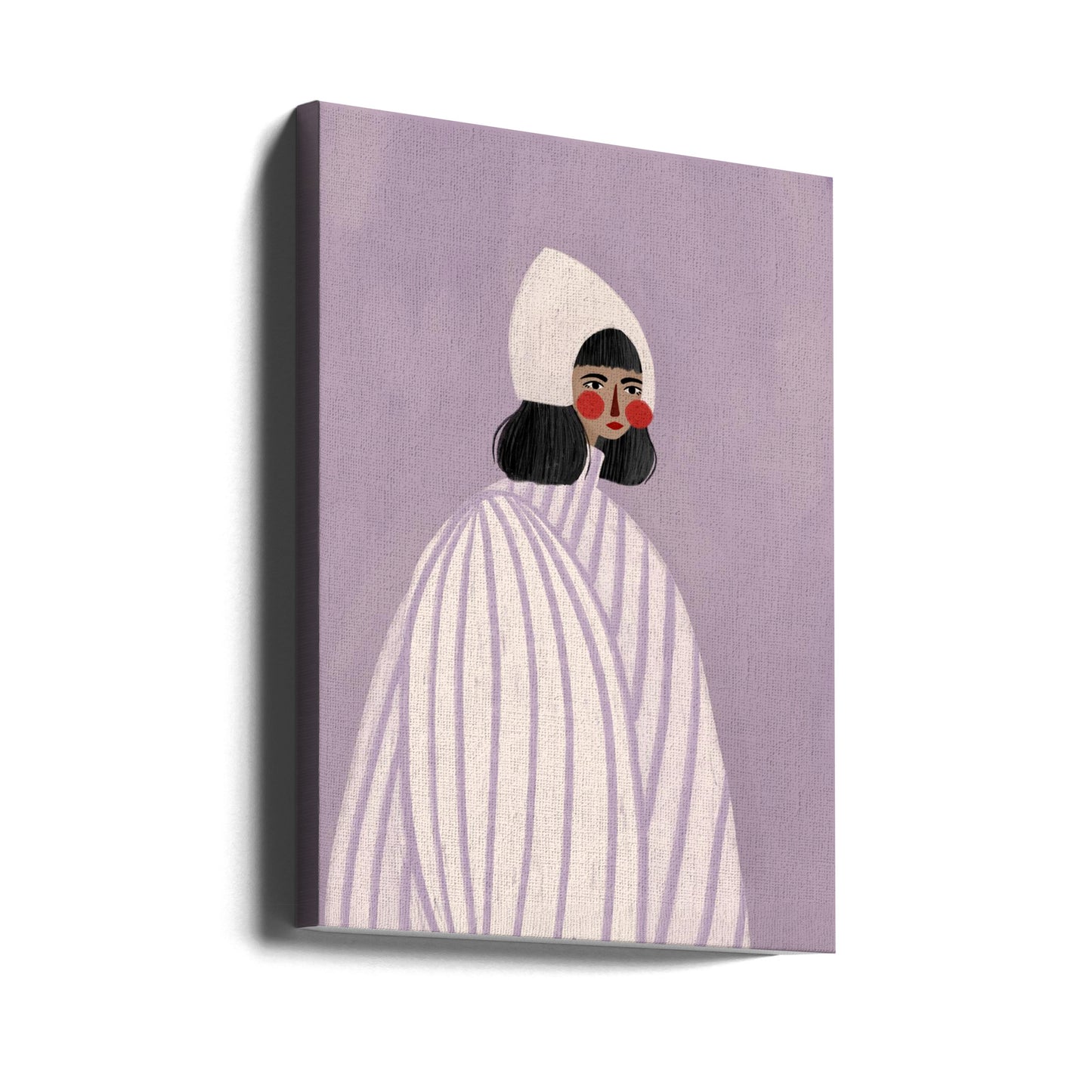 Nainen valkohattuinen | Canvastaulut