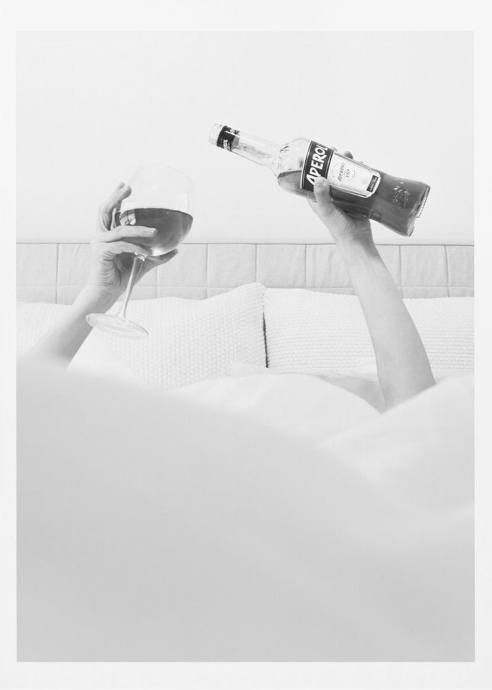 Aperol In Bed B&w | Poster
