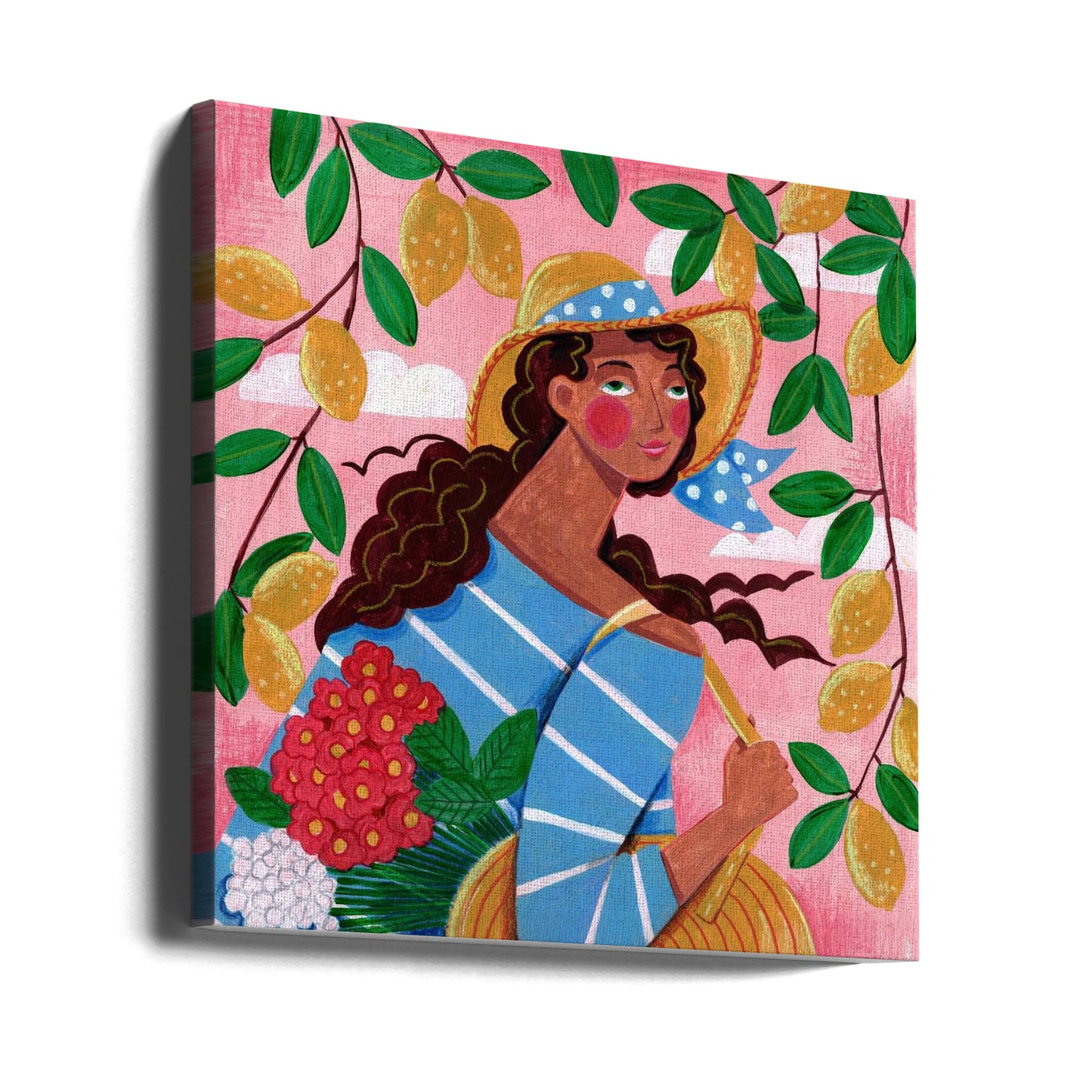 Portrait woman in Amalfi coast Italy | Canvas