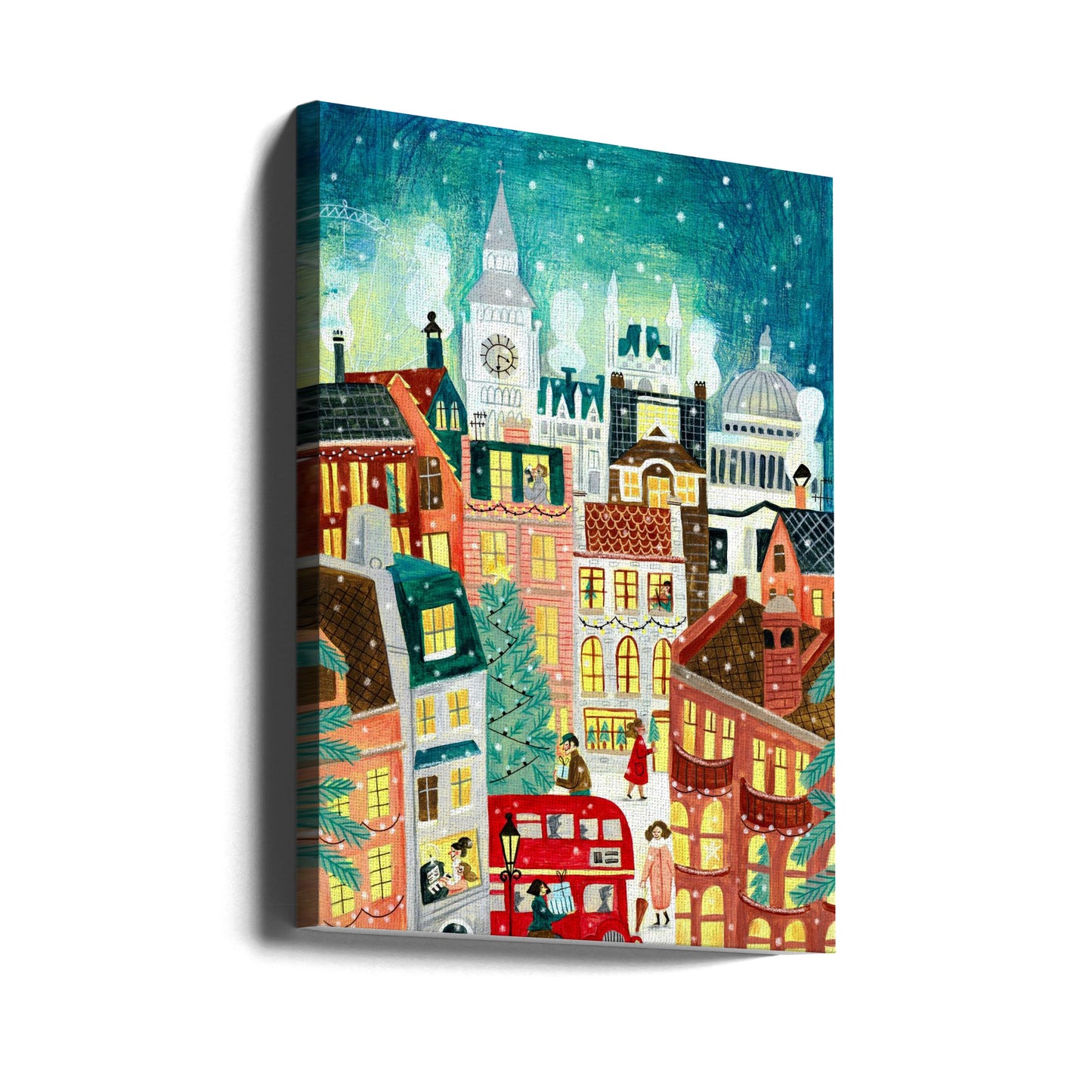Christmas London in the snow | Canvas