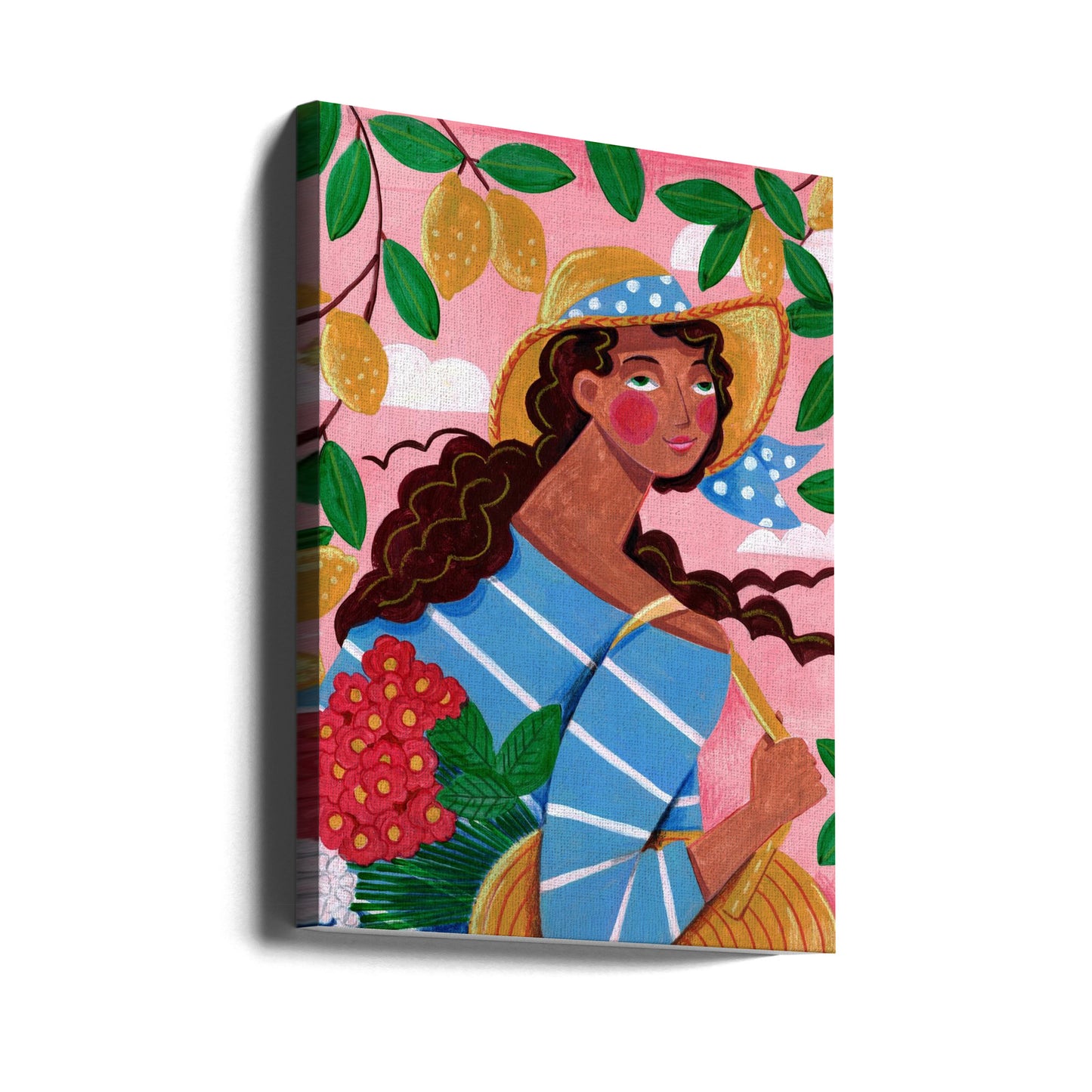 Porträt einer Frau an der Amalfiküste in Italien | Leinwand-Bilder