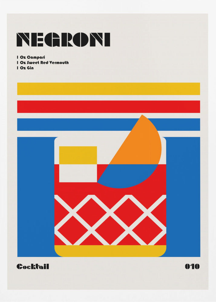 Negroni Bauhaus Cocktail | Poster