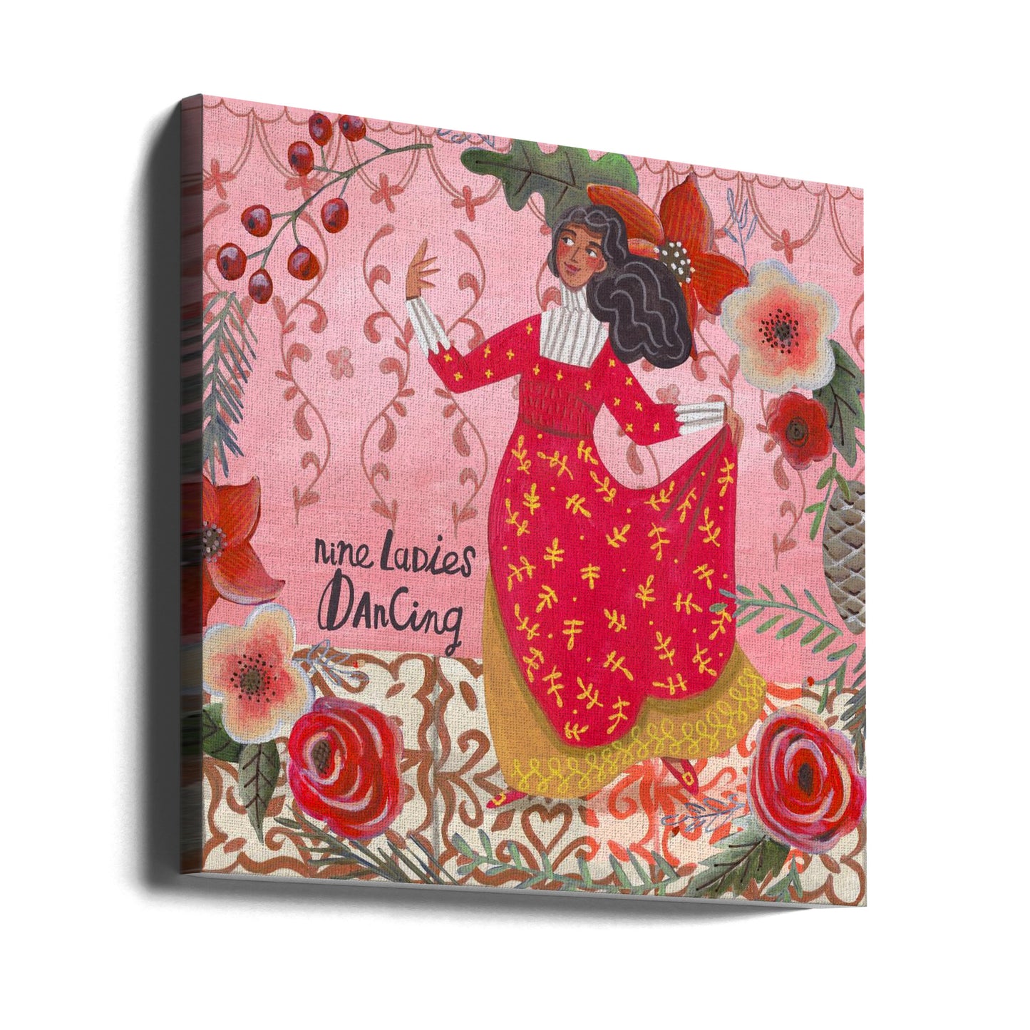 Neun tanzende Damen | Leinwand-Bilder