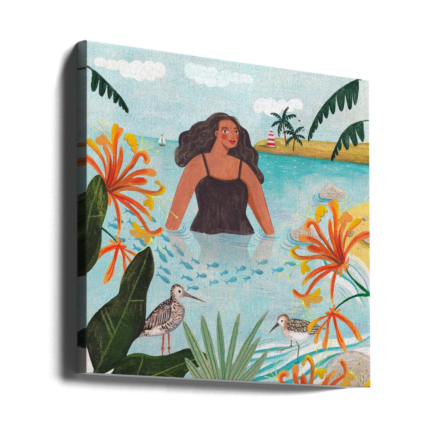Marcher dans la mer | Tableaux sur Toile
