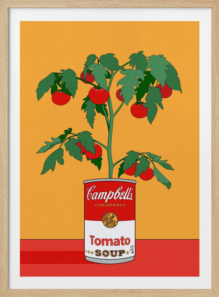 Campbells Suppe Tomatenpflanze Retro Illustration | Poster