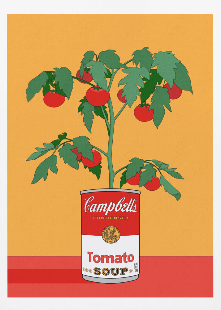 Campbells Suppe Tomatenpflanze Retro Illustration | Poster