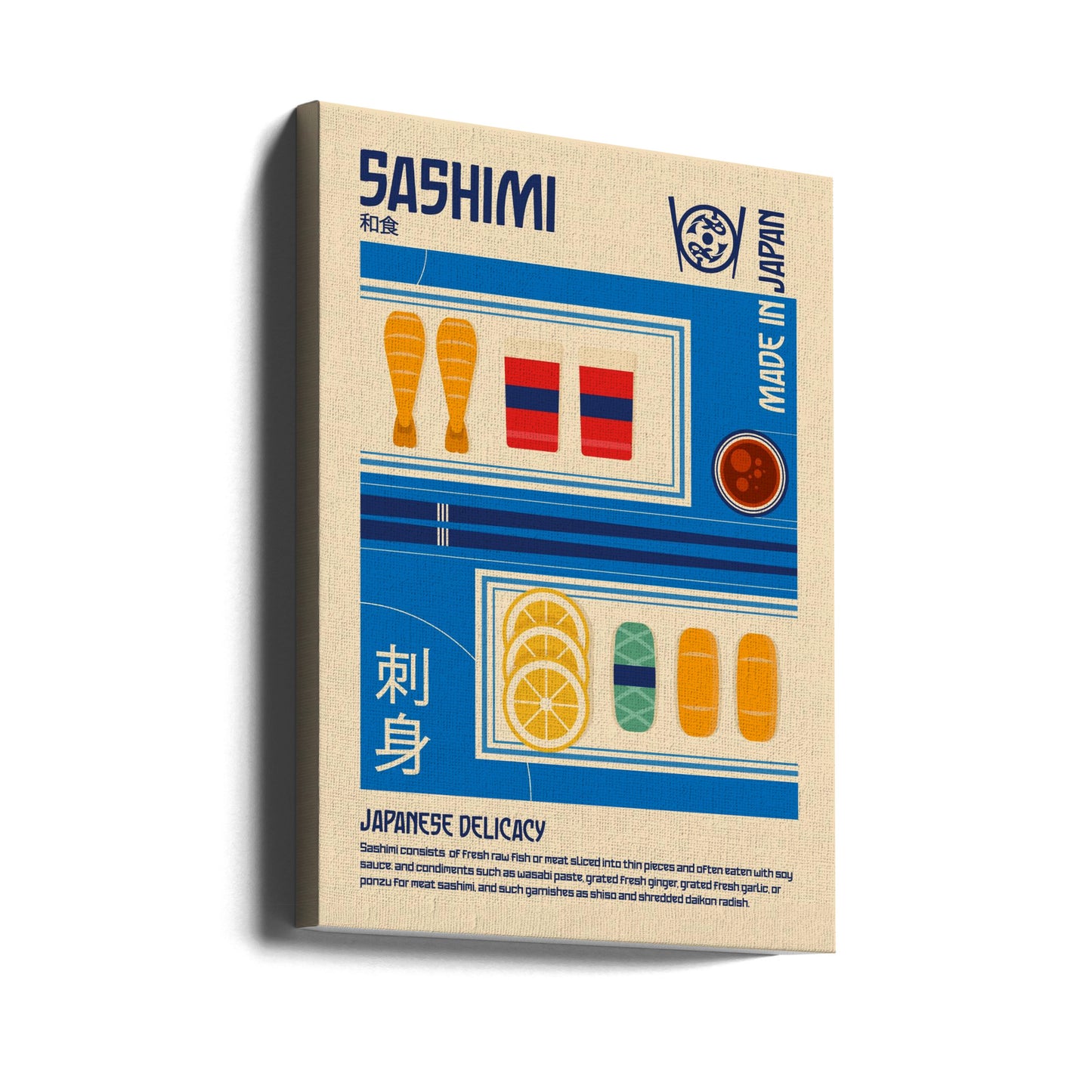 Sashimi japanilainen ruokakuva | Canvastaulut