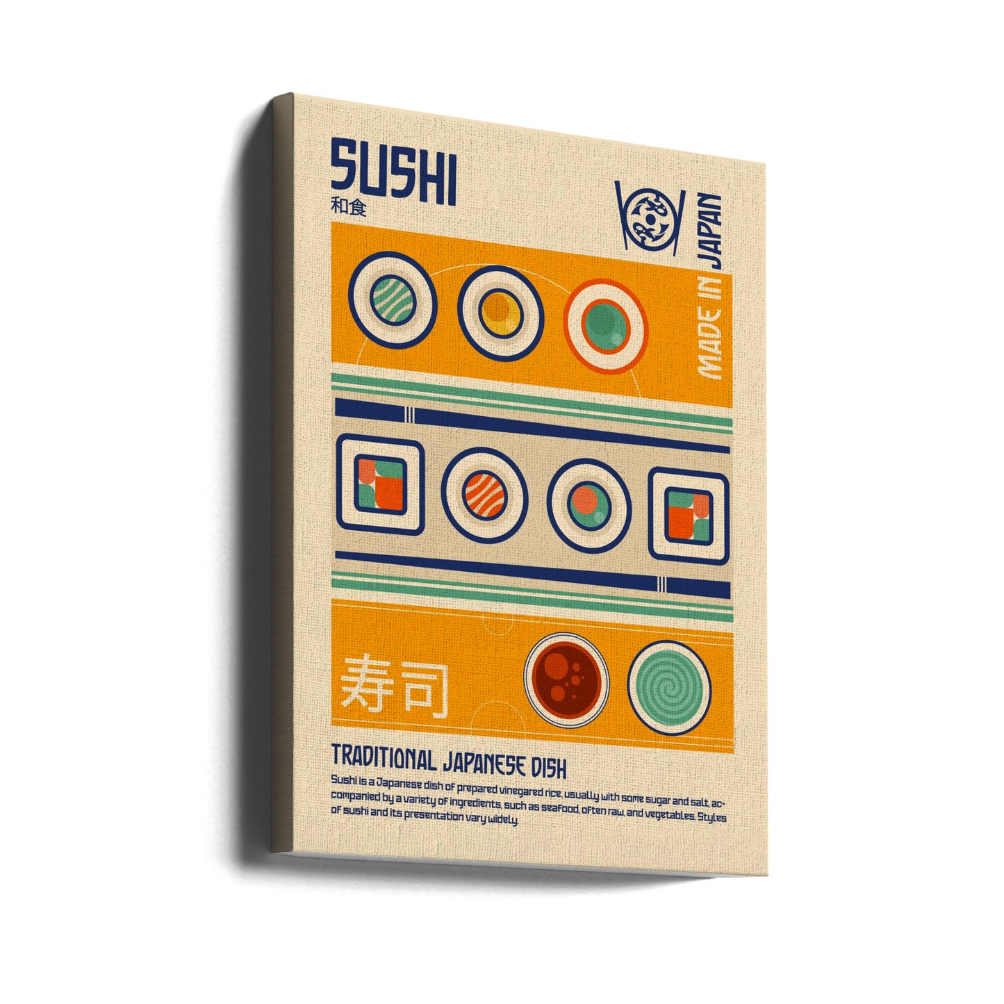 Sushi japanilainen ruokatuloste | Canvastaulut