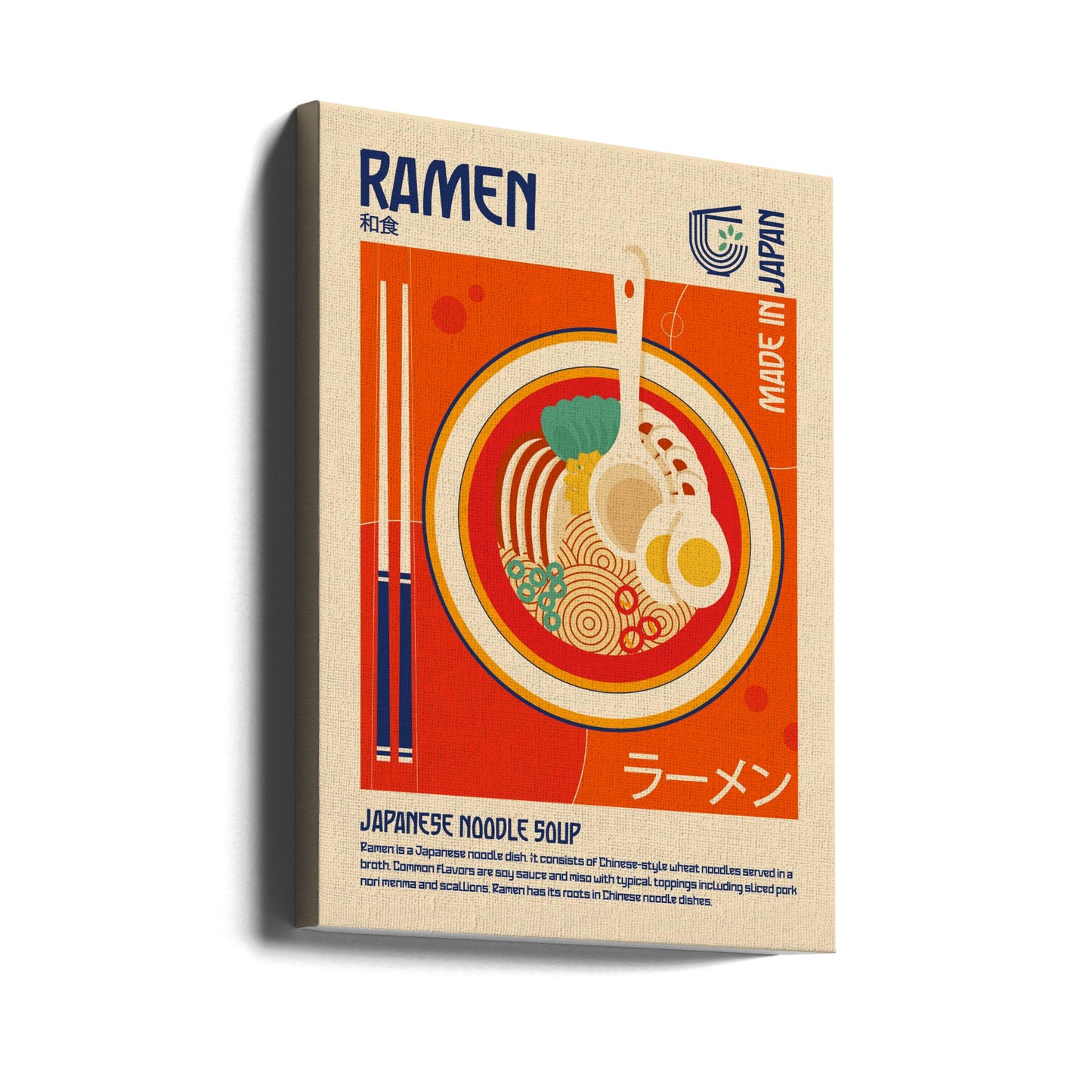 Ramen japanilainen ruokatuloste | Canvastaulut