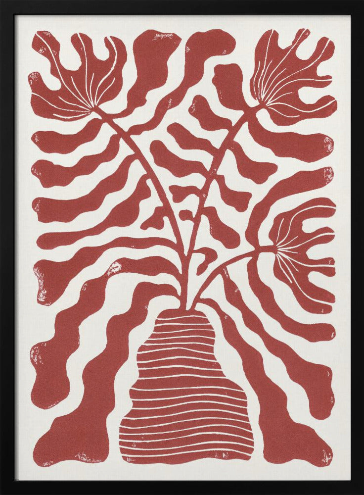 Rote Blumen in einer Vase | Poster