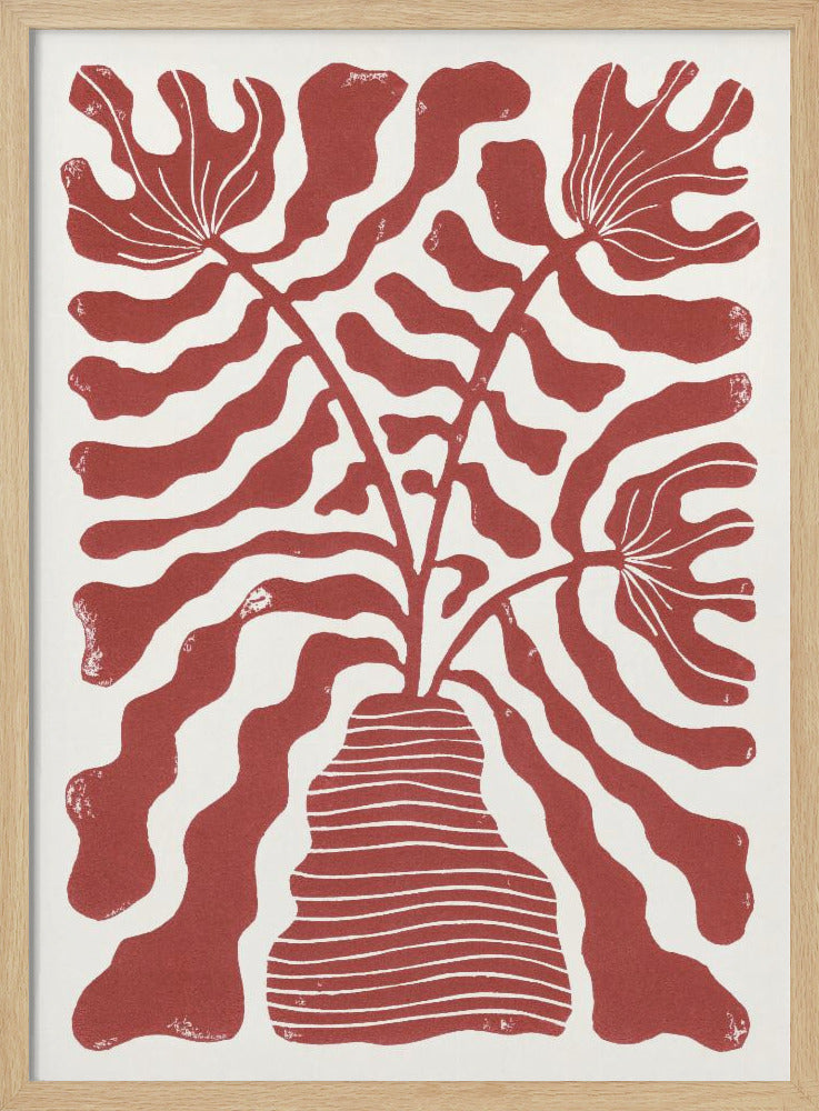 Rote Blumen in einer Vase | Poster