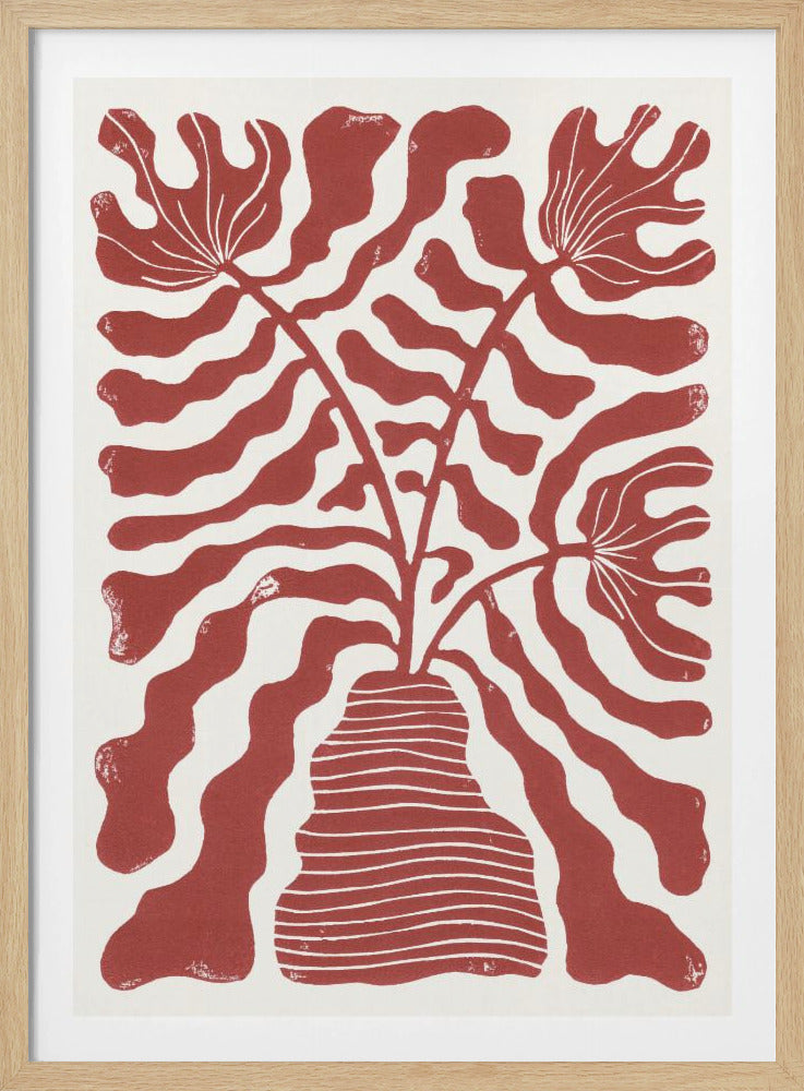 Rote Blumen in einer Vase | Poster