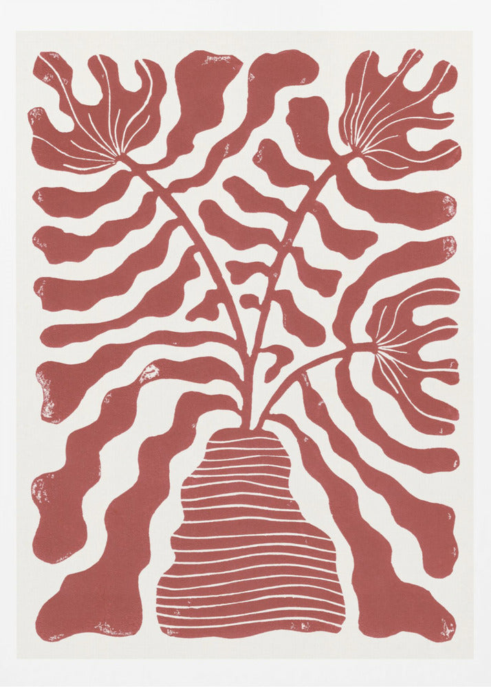 Rote Blumen in einer Vase | Poster