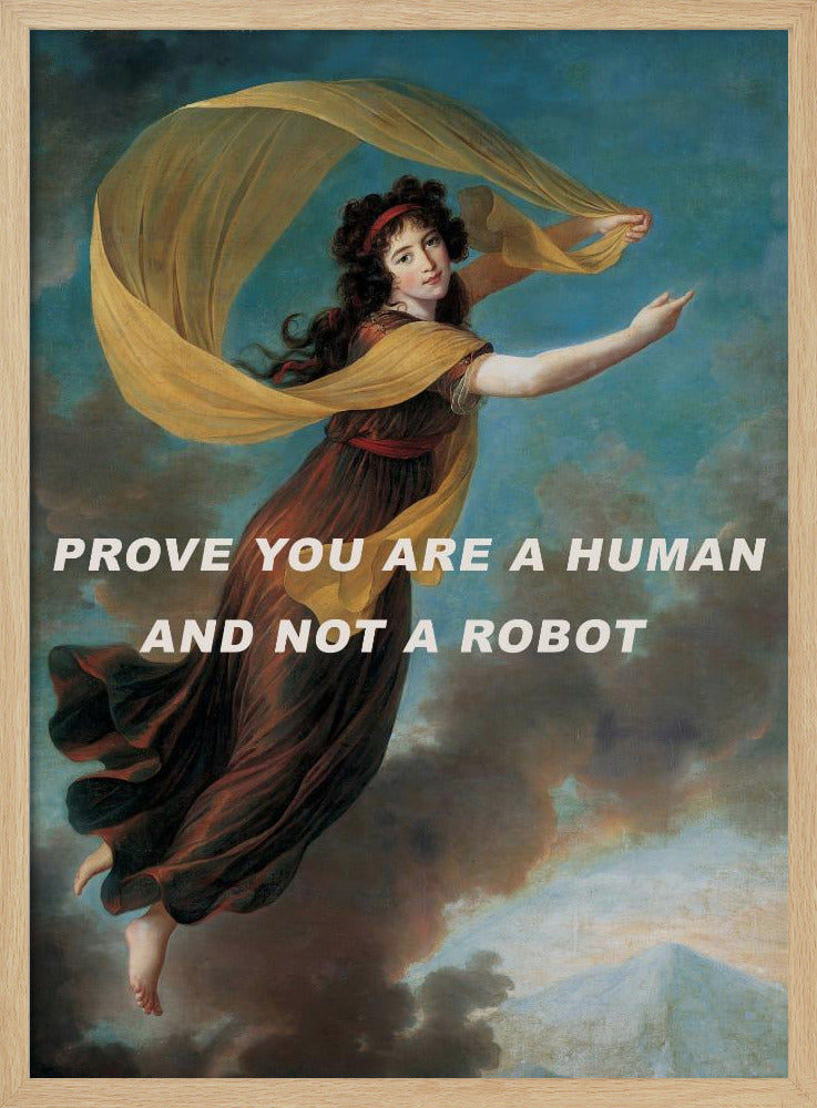 Beweise, dass du ein Mensch und kein Roboter bist. | Poster