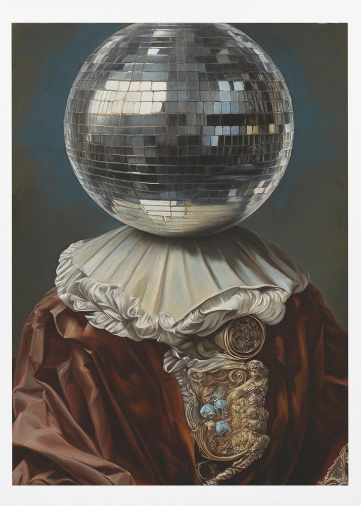 Antique Disco Ball, A Man with Disco head | Poster