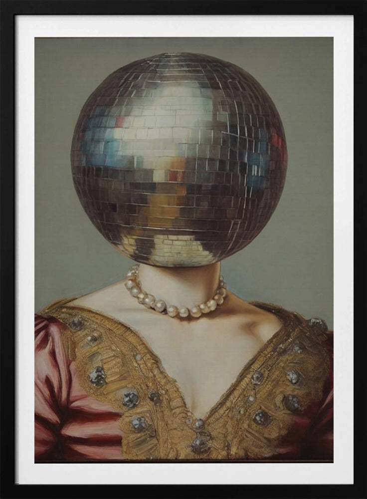 DiscoHead Queen / Veränderte Collage-Kunst | Poster