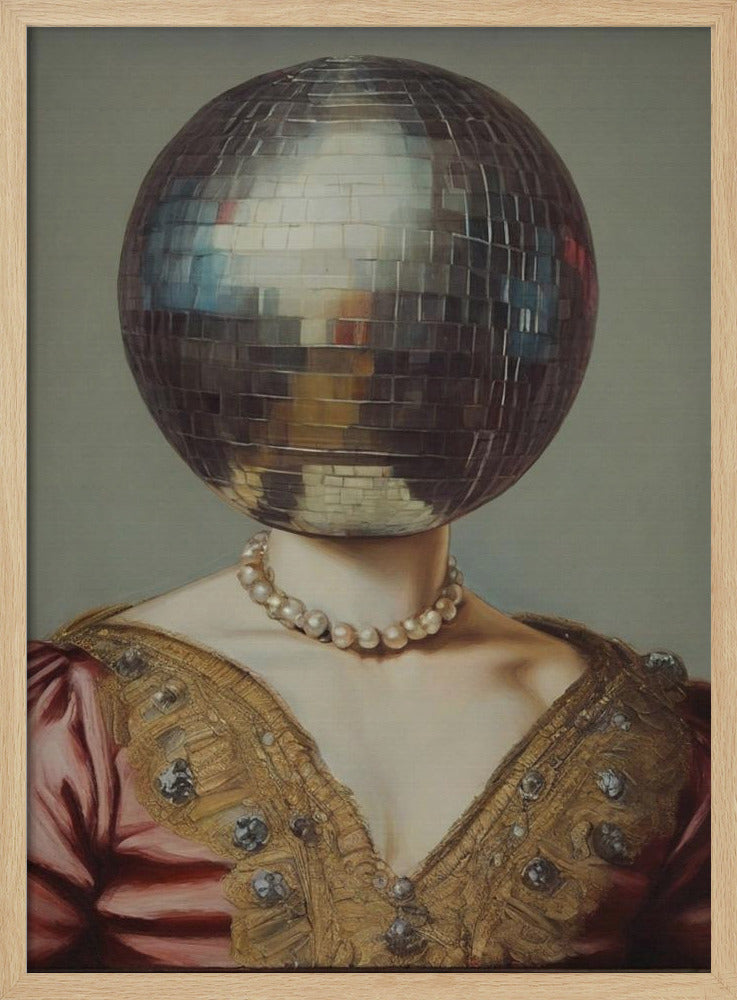 DiscoHead Queen / Veränderte Collage-Kunst | Poster