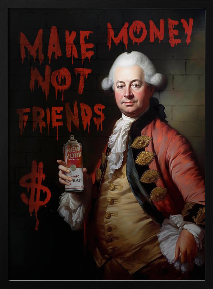 Verdiene Geld, nicht Freunde | Poster - Kunstdruck