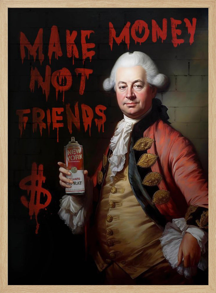 Verdiene Geld, nicht Freunde | Poster - Kunstdruck