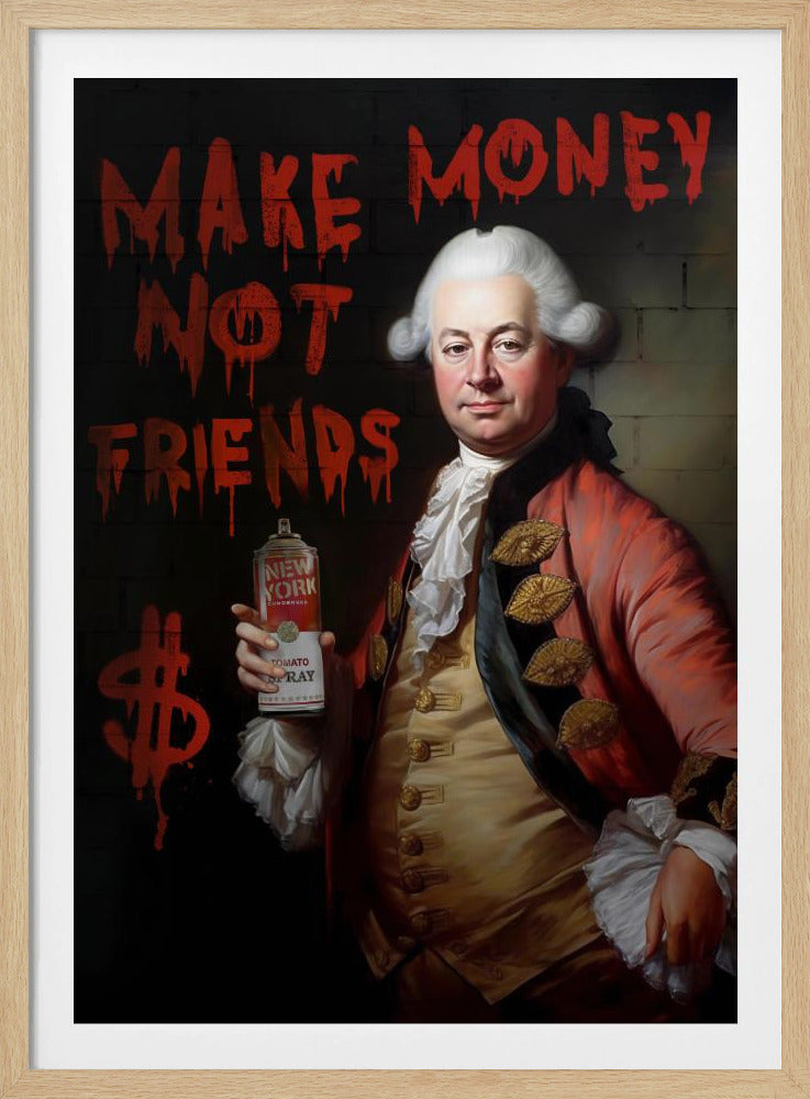 Verdiene Geld, nicht Freunde | Poster - Kunstdruck