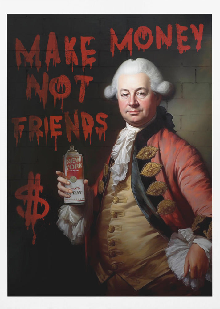 Verdiene Geld, nicht Freunde | Poster - Kunstdruck