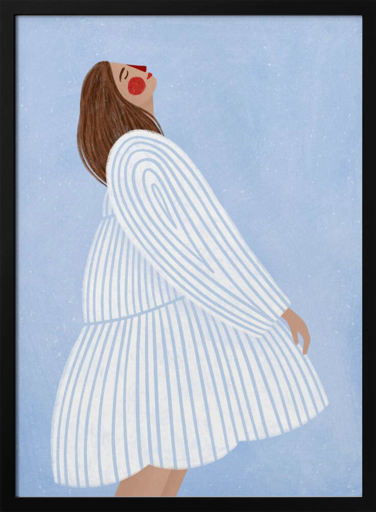 Die Frau mit den blauen Streifen | Poster