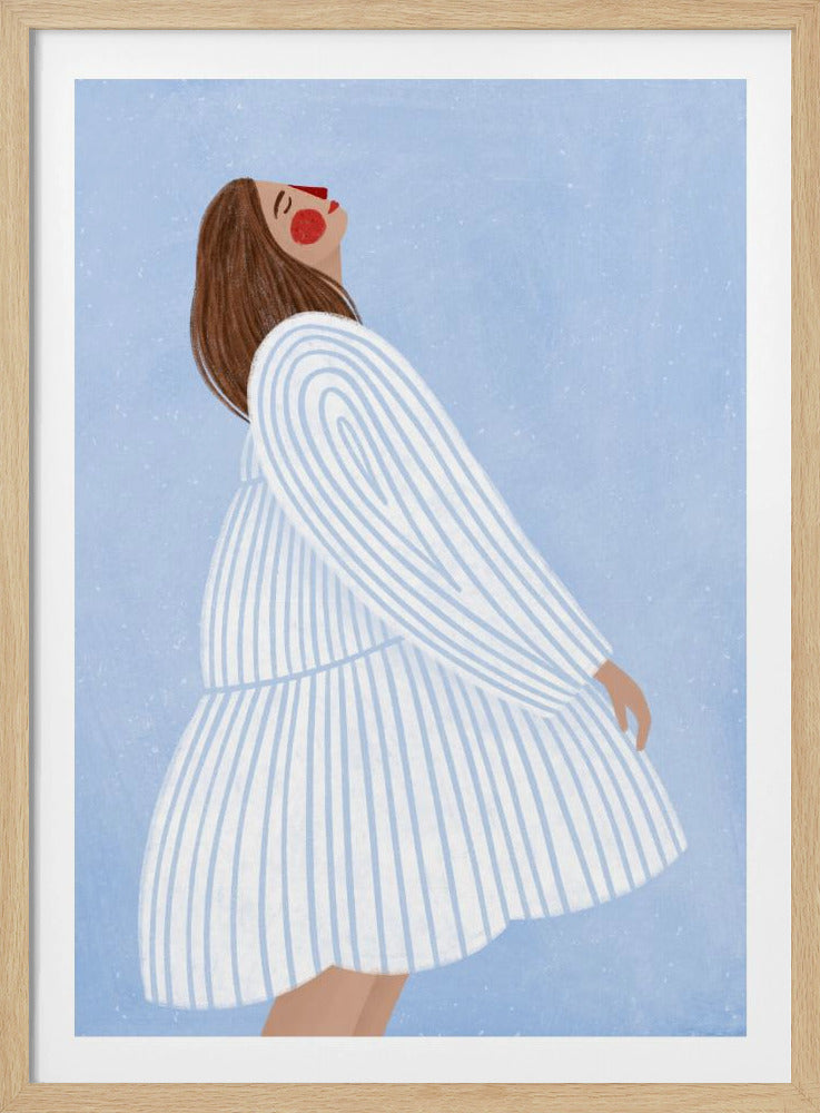 Die Frau mit den blauen Streifen | Poster