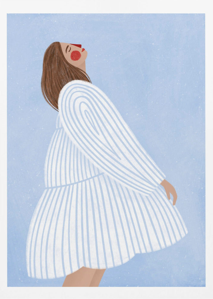 Die Frau mit den blauen Streifen | Poster