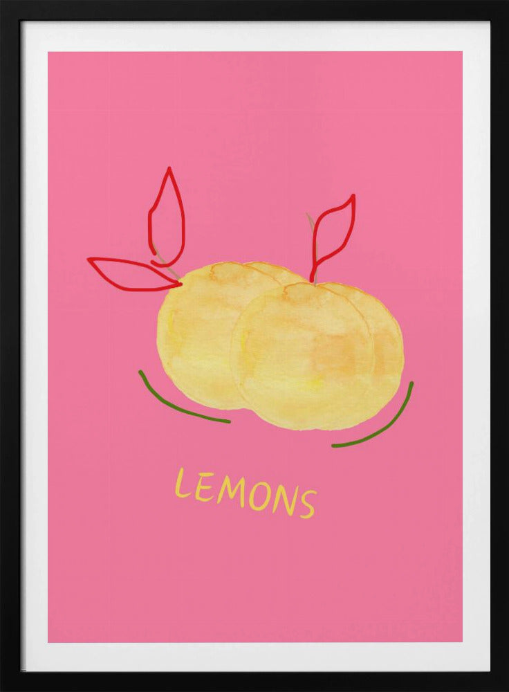 Zitronen in Pink | Poster