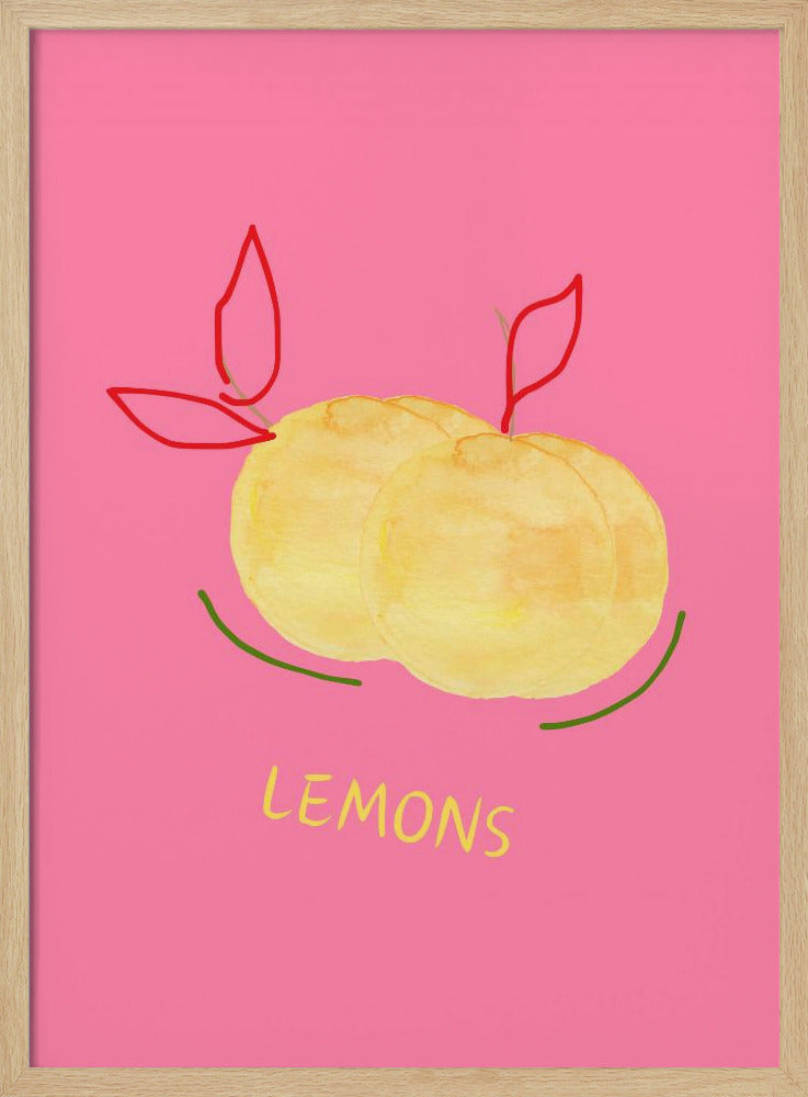 Zitronen in Pink | Poster