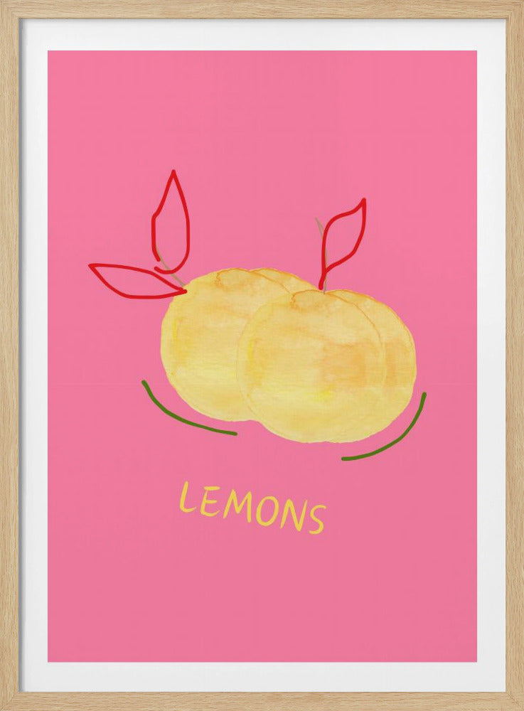 Zitronen in Pink | Poster